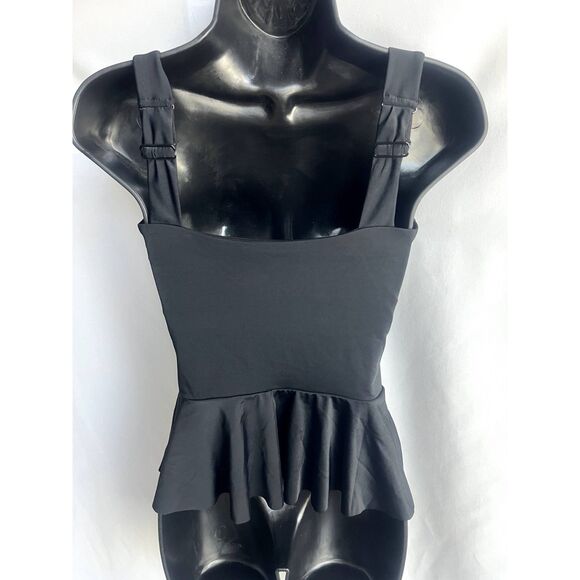 Kiava Black Tankini Swim Top Size S Babydoll Ruffle Girly Classic Cute Classy - Picture 5 of 10